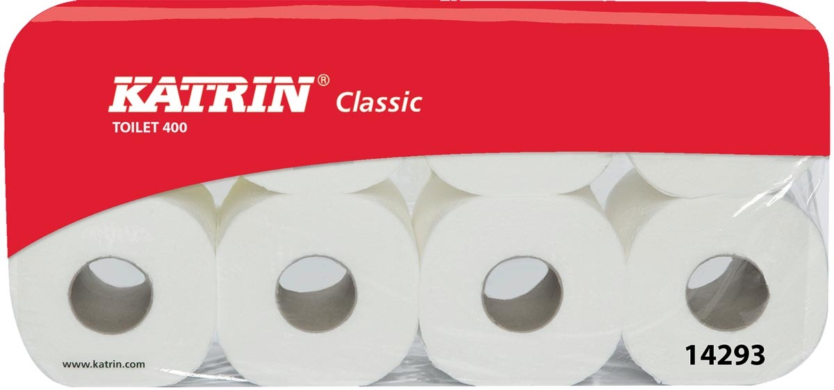 Katrin toiletpapier Classic 2-laags 400 vel per rol pak van 8 rollen