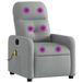 VidaXL Fauteuil de massage électrique gris clair tissu