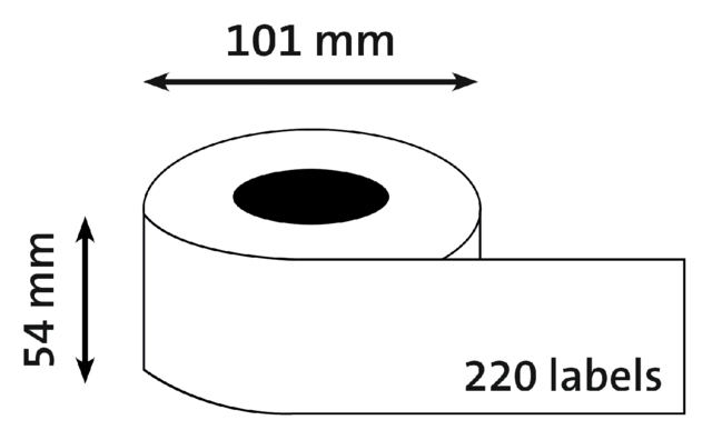 Quantore Labeletiket 99014 54x101mm badge wit