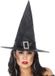 Atosa Halloween heksenhoed - basic model - one size - zwart - meisjes/dames - verkleed hoeden