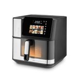 Ufesa Heteluchtfriteuse Macaw 8,8 l, 2200 W, dubbele verwarmingselementen, snelle en knapperige bereiding, Air Pulse 360 graden, digitaal touchscreen, 10 programma's, venster met licht