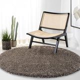 Safavieh Milan Flokatitetapijt, loper modern 3' in Diameter grijs