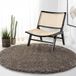 Safavieh Milan Flokatitetapijt, loper modern 3' in Diameter grijs