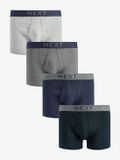 Next - Heren - A-frontboxershorts van 100% zuiver katoen - Blauw