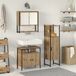 vidaXL Meuble de salle de bain 3 pièces Marron Bois traité