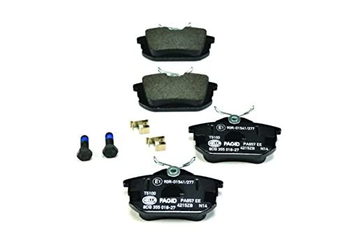 HELLA PAGID 8DB 355 018-271 Remblokkenset - T5100 - Dikte: 16.8mm - Remsysteem: Lucas - Met slijtagewaarschuwing - voor o.a. MITSUBISHI / PROTON / SMART / VOLVO