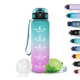 Grsta Drinkfles voor kinderen, 500 ml, filterfles, lekvrij, motiverende drinkfles met tijdschaal, gemakkelijk te reinigen, drinkfles voor scholen, kantoren, camping, sportschool
