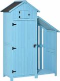 Homcom gereedschapsschuur - met asfalt dak - weerbestendig - blauw