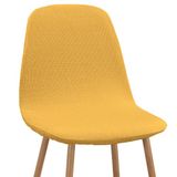 Martina Home Elastische stoelhoes Tunesië, pak van 6, mosterdkleurig