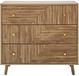 CaliCosy - Dressoir avec 3 tiroirs et façades à effet lamelles en L, L80 cm - EDEN