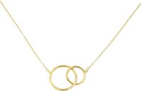 Lucardi Dames 14 karaat geelgouden ketting met hanger cirkels - 45 cm