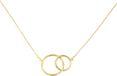 Lucardi Dames 14 karaat geelgouden ketting met hanger cirkels - 45 cm