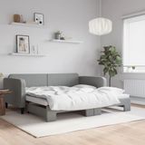 Maison Exclusive Lit gigogne, gris clair, 100x190 cm, rembourré