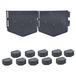 Relaxdays gazonrand, set 175, HxB: 13 x 16 cm, 26,7 m, kunststof, flexibele randafscheiding, perk & gazon, zwart