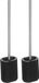 5five - Brosse WC avec support - 2 pièces - Noir - 53 cm