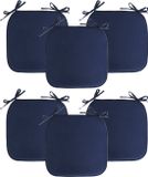 Progarden Stoelkussen Anna - 6 stuks - Donkerblauw - 39 x 39 x 3 cm