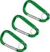 Henbrandt Karabijnhaak sleutelhanger - 3x - metaal - groen - 8 cm