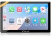 Autoradio portable - CarPlay et Android Auto sans fil ou filaire - Écran tactile IPS de 9 pouces - Double Bluetooth - Siri