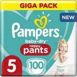 Pampers Baby-Dry Pants Maat 5 (12kg-17kg) - 100 Luierbroekjes - Giga Pack
