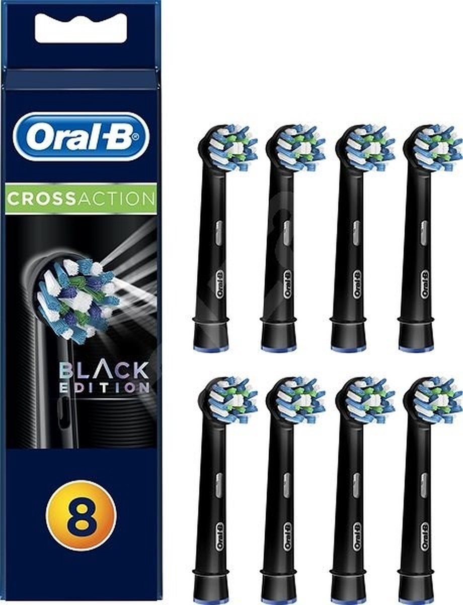 Oral-B Oral-B Cross Action Black Edition Opzetborstels - 8 Stuks
