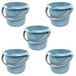 keeeper Emmer mika, met een geïntegreerde maatverdeling en ergonomisch hengsel, 5 l, blauw (Nordic Blue), 5 stuks