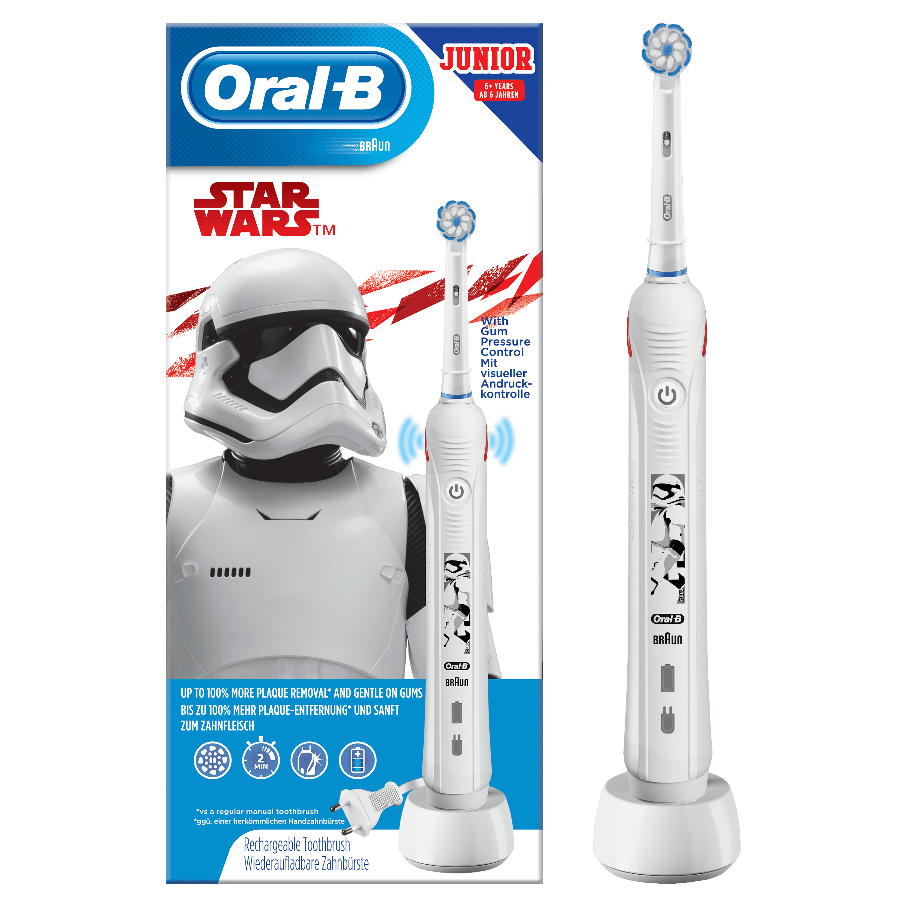 Oral-B Junior Elektrische Tandenborstel Star Wars Powered By Braun wit