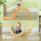 AIYAPLAY Kinderklimmer - Meerlaags grenen paneel - 68x42x36cm - Natuurlijk hout