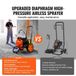 Latios Pulvérisateur de peinture airless - Système de pulvérisation de peinture à membrane sur chariot - 1100 W - 2 l/min - 2000 psi / 138 bar