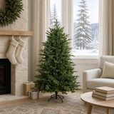 vidaXL - Kunstmatige - Hinged - Kerstboom - 150 - cm - PVC - en - Metaal - Groen