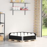 Maison Exclusive - Cadre de palette avec plateau, noir, 160x160 cm, bois de pin massif