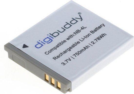 Digibuddy Camera Accu NB-4L voor Canon Compactcamera - Li-Ion - 2 jaar garantie