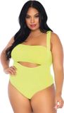 Leg Avenue Bandeau & suspender bodysuit XL/XXL Zwart