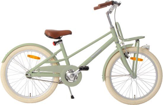 AMIGO Urban Meisjesfiets 20 Inch - Kinderfiets - Lichtgewicht Aluminium - Groen