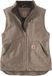 Carhartt Damesvest met sherpa-voering en hoge kraag, taupe-grijs