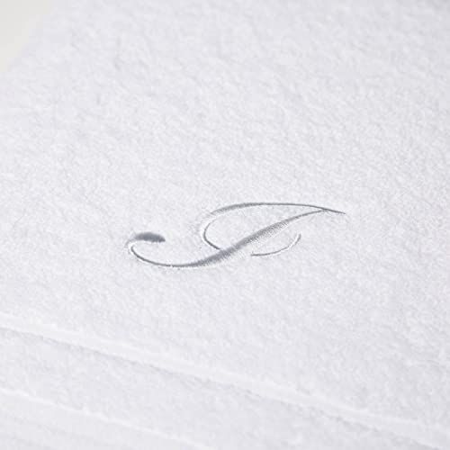 Caleffi Handdoek met gastendoekje van katoen, wit geborduurd, 68209