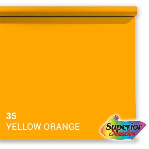 Superior Superior Achtergrond Rol Yellow-Orange (nr 35) 1.35m x 11m