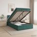 vidaXL Ottoman bed met matras Donkergroen 120 x 200 cm Fluweel