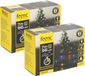 Feeric lights & Christmas Feeric lights Kerstverlichting - 2x - gekleurd - 7 m - 96 LED lampjes - zwart snoer - batterij