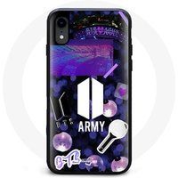 Maniacase Etui voor Iphone XS Max Bangtan Sonyeondan BTS Logo Army Bomb Lightstick