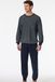 Schiesser Pyjama lang Comfort Essentials - Pyjamaset Heren - nachtblauw
