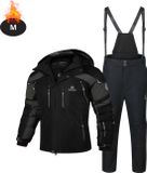 GOURIXIN Nivard Skipak - SkiBroek - Skijas - Ski Suit - Wintersport - Heren - 2-Delig - Zwart - Maat M