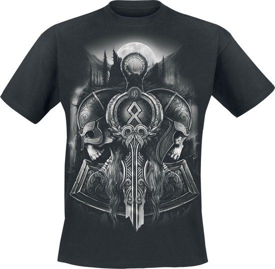 Toxic Angel Guardian Of Midgard Heren T-shirt - Zwart - S