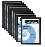 TUKA-i-AKUT 10X A3 Snap Frame Aluminium Poster Frame 25 mm Aluminium Profiel, Kennisgeving Bord Frame Wandmontage Opvouwbare Frame Reclame Displays Clip Poster Houders, Zwarte Kleur TKD8420-A3-10X