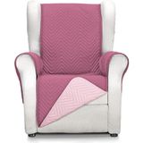 ECOMMERC3 1-zits fauteuilhoes, maximaal comfort en volledige pasvorm, voor 1-zitsfauteuils en relaxstoelen, aubergine/zalmkleurig