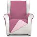 ECOMMERC3 1-zits fauteuilhoes, maximaal comfort en volledige pasvorm, voor 1-zitsfauteuils en relaxstoelen, aubergine/zalmkleurig