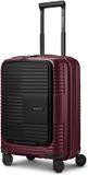 Redolz Essentials 17 2.0 4 wielen Cabinewagen 55 cm Laptopvak met uitbreidingsplooi - Harde bagage - TSA slot - burgundy