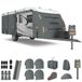 Favoto Caravanzeil, waterdicht, outdoor, caravan, beschermhoes, camper, 420D Oxford, vliesstof, winddicht, ademend, stofdicht, uv-bescherming, zomer, winter, 660 x 250 x 220 cm