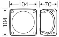 Hensel KF 0402 G Aftakkast (l x b x h) 104 x 104 x 70 mm Grijs IP66/IP67 5 stuk(s)