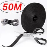 NONE 1-50m Klittenbanden Kabelorganisator USB-binder Snoer Bureau Computerbeheer Tape Banden Oortelefoon Draadhouder Winder Telefoon Klittenband