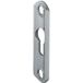 Häfele Ferrure à accrocher Plaque de tête bombée en acier galvanisé avec 1 trou oblong, 16x60x3,5 mm